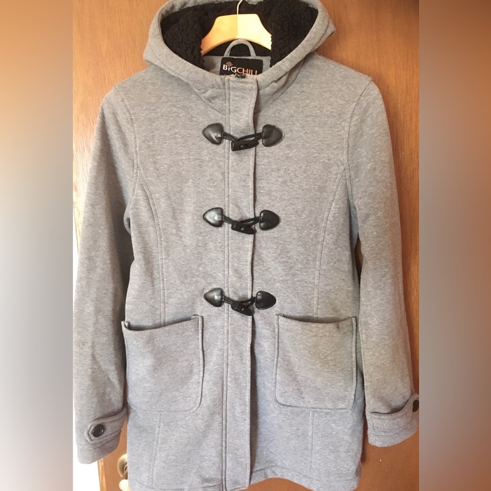 Sweatshirt material, toggle coat, super cozy